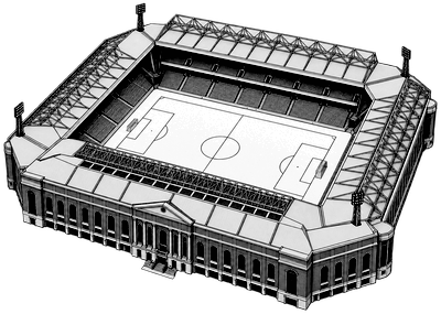 Silhouette des Ibrox Stadium