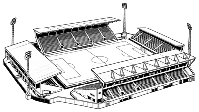 Silhouette des Ludwigsparkstadions