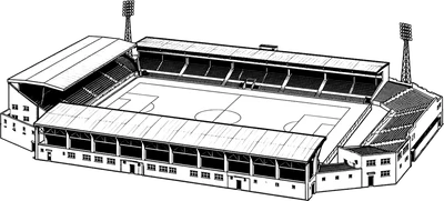 Silhouette des Preußenstadions